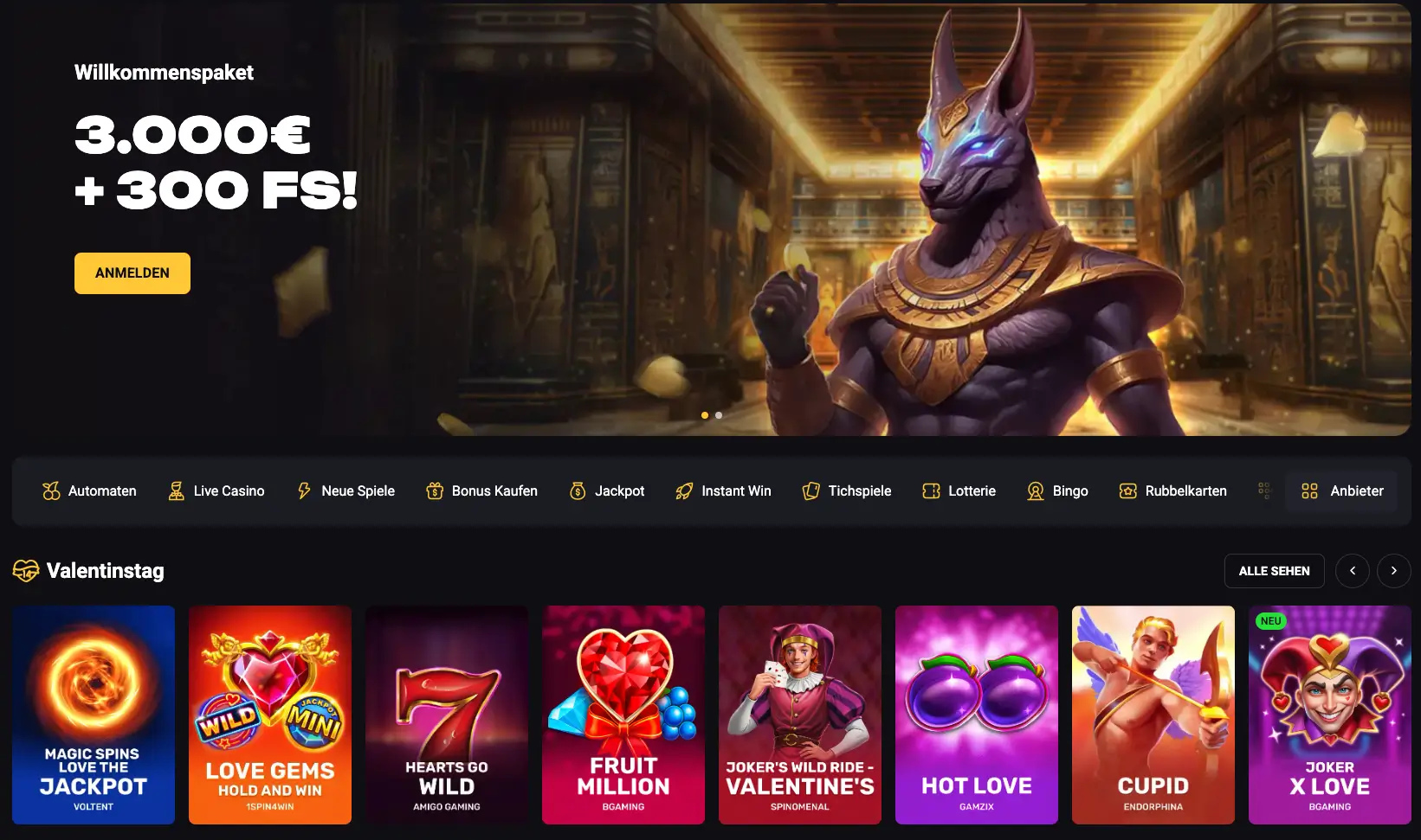 Amonbet Casino gaming platform en welkomstbonus